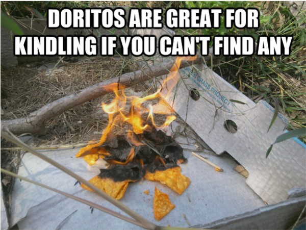 Use Doritos as tinder