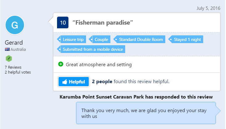 Source: https://goo.gl/y7lv2Y (TESTIMONIAL FROM BOOKING.COM)